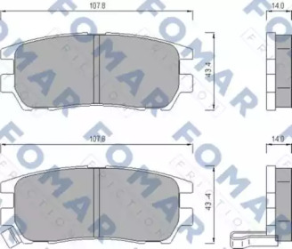 FOMAR FRICTION fo482181 -  Комплект тормозных колодок, дисковый тормоз